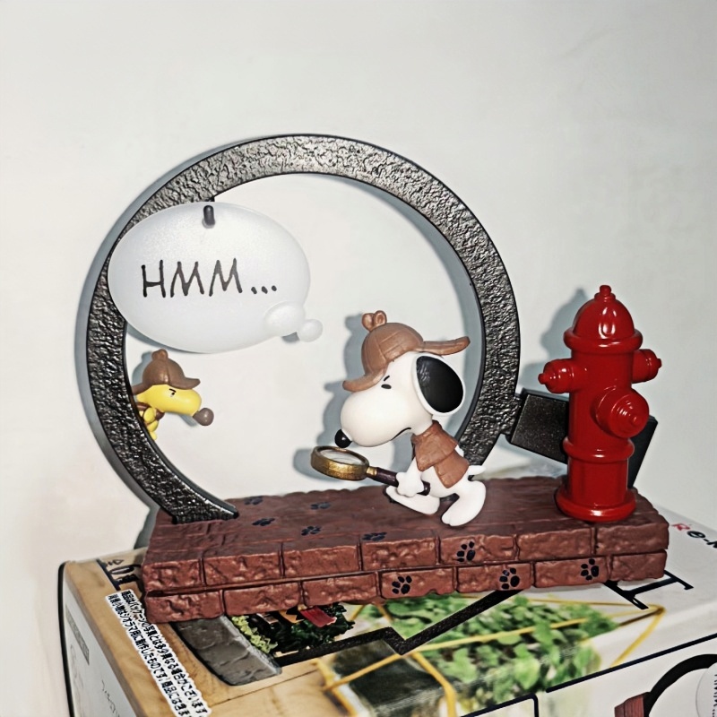 Vintage Collectible Ornaments - Figur Rement Snoopy Blind Box, Dekorasi