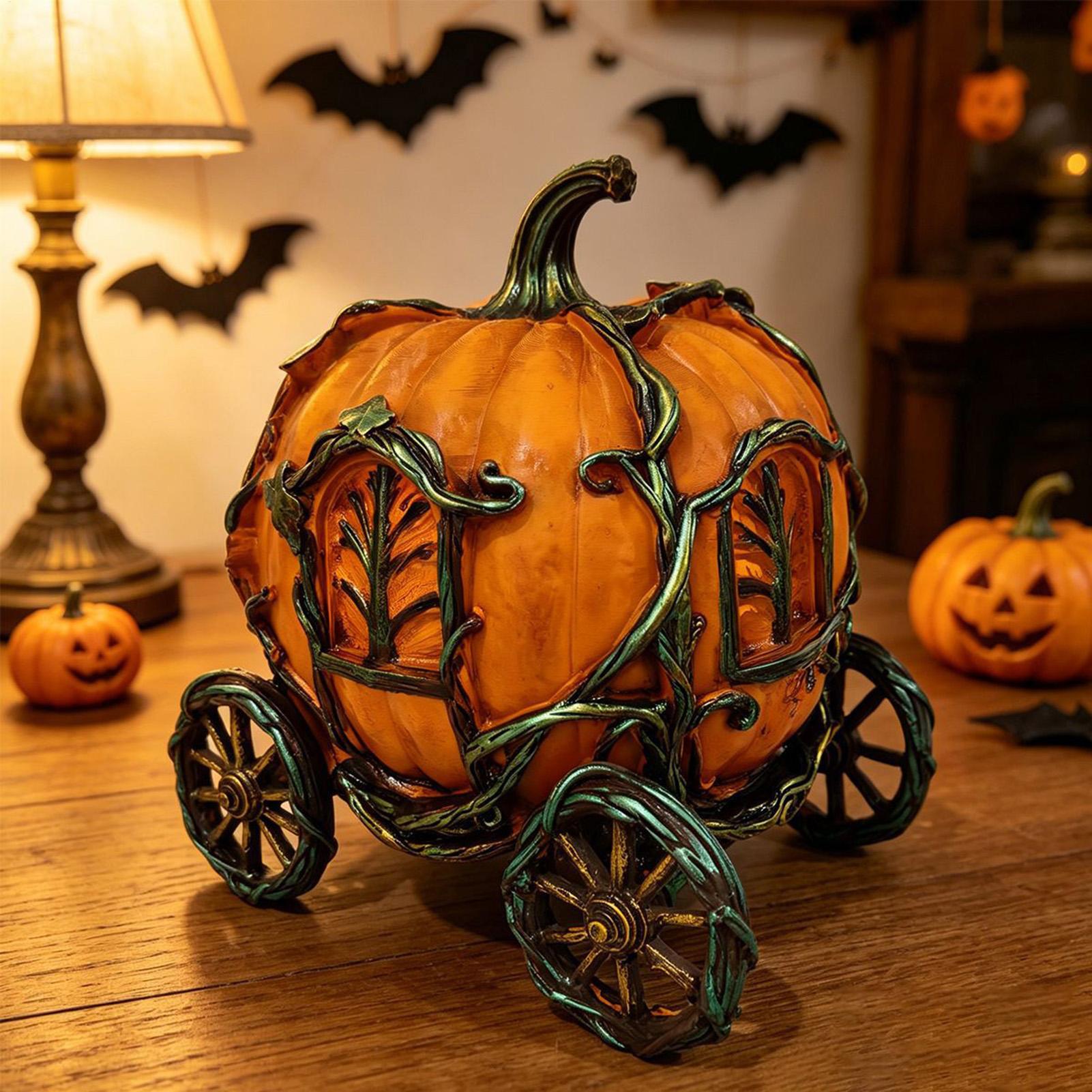 Vintage Fairy Figurines Collectible - Dekorasi Labu Halloween, Figur Koleksi Kereta