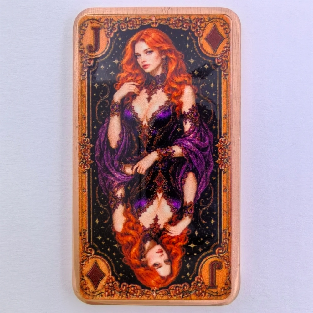 Vintage Collectible Playing Cards - 1oz .999 Batang Tembaga Murni Kartu
