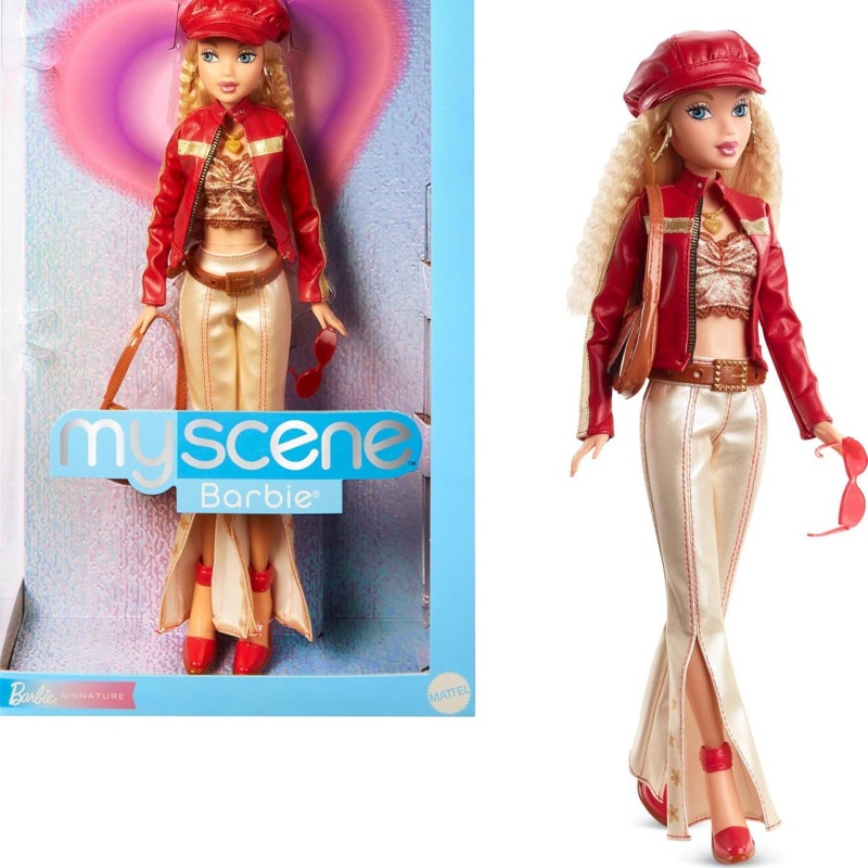 Vintage Collectible Barbie Dolls - Tersedia Jaket Kulit Imitasi Merah Vintage