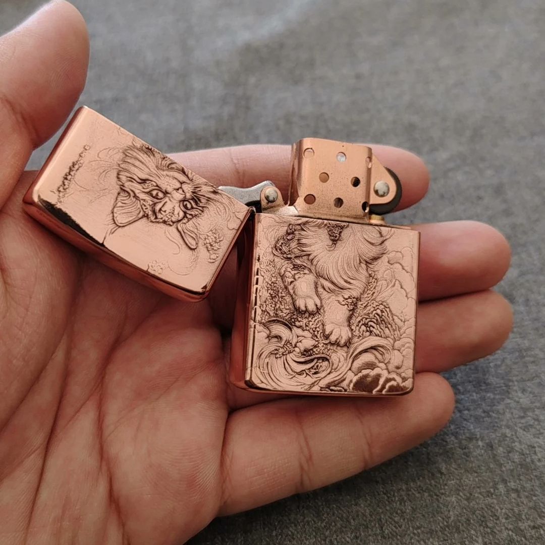 Pemantik Minyak Tembaga Merah  - Vintage Collectible Lighters ulasan dan harga