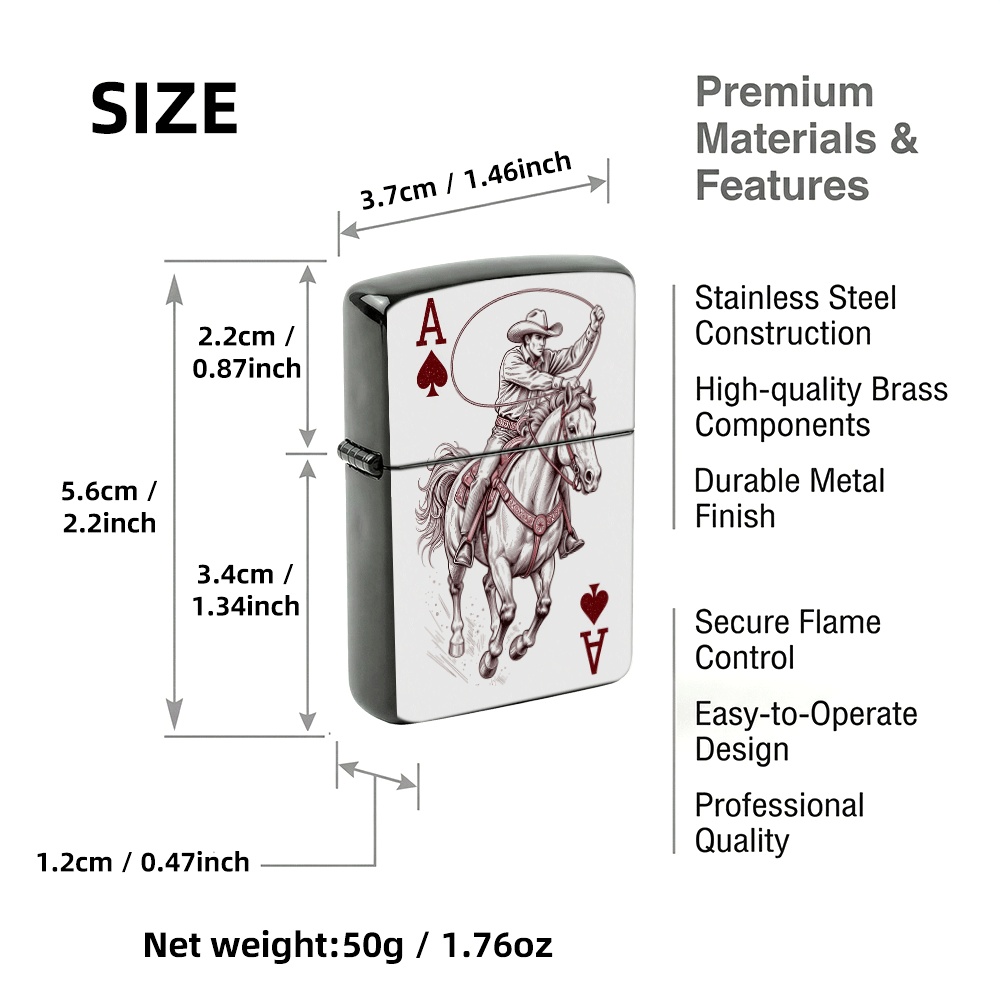 Pemantik Api Flip Top Motif Se - Vintage Collectible Playing Cards ulasan dan harga