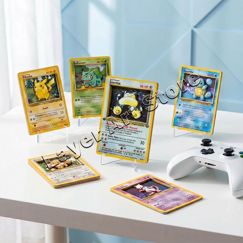 Kartu Berlapis Pokemon 3D Vint - Vintage Pokemon Collectible ulasan dan harga