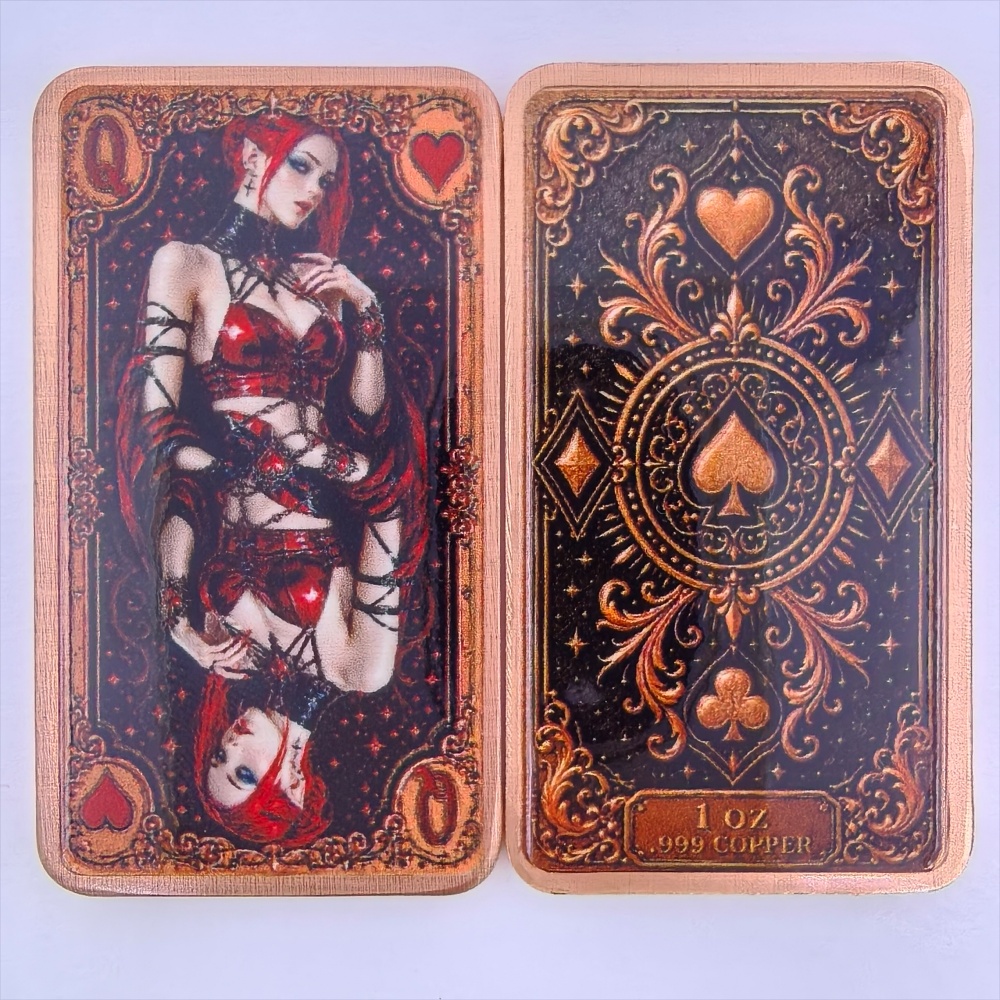 1oz .999 Batang Tembaga Murni  - Vintage Collectible Playing Cards ulasan dan harga