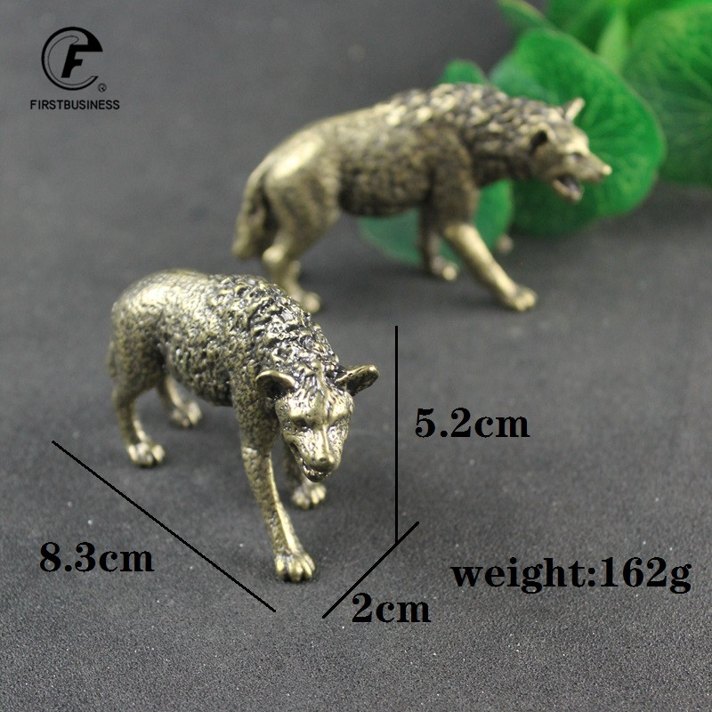 Kuningan Padat Hyena Patung Mi - Vintage Collectible Ornaments ulasan dan harga