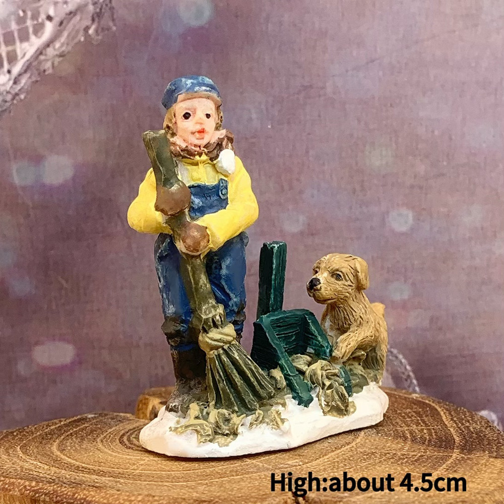 Figur Resin Mini Kota Musim Di - Vintage Collectible Ornaments ulasan dan harga