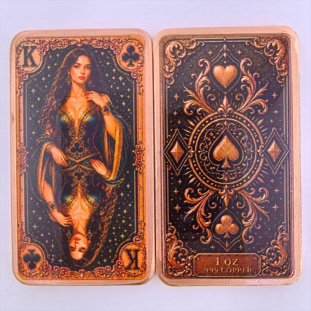 1oz .999 Batang Tembaga Murni  - Vintage Collectible Playing Cards ulasan dan harga