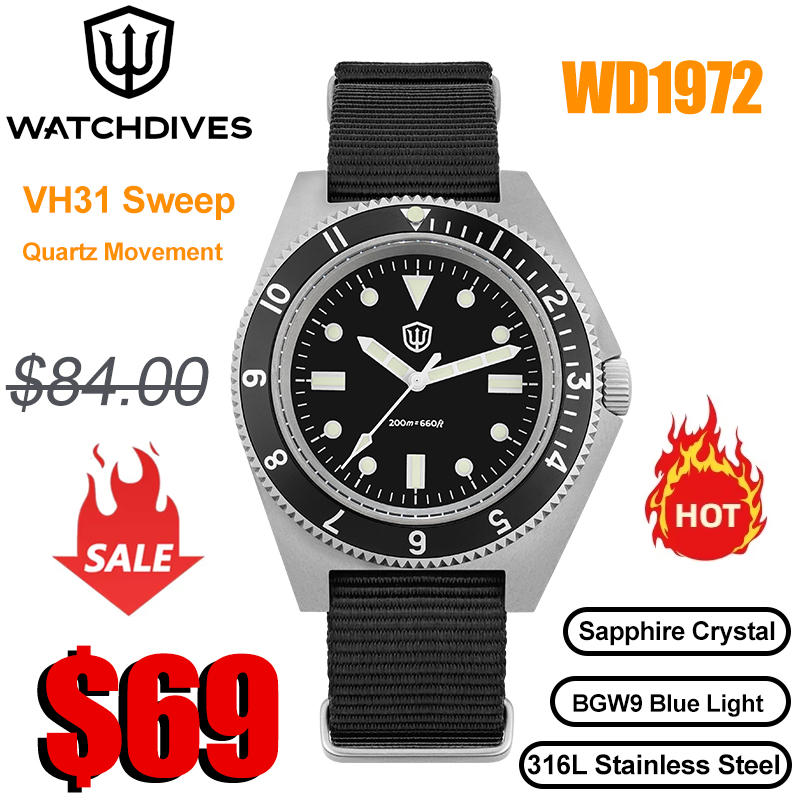 Watchdives WD1972 Jam Tangan K - Vintage Collectible Watches ulasan dan harga